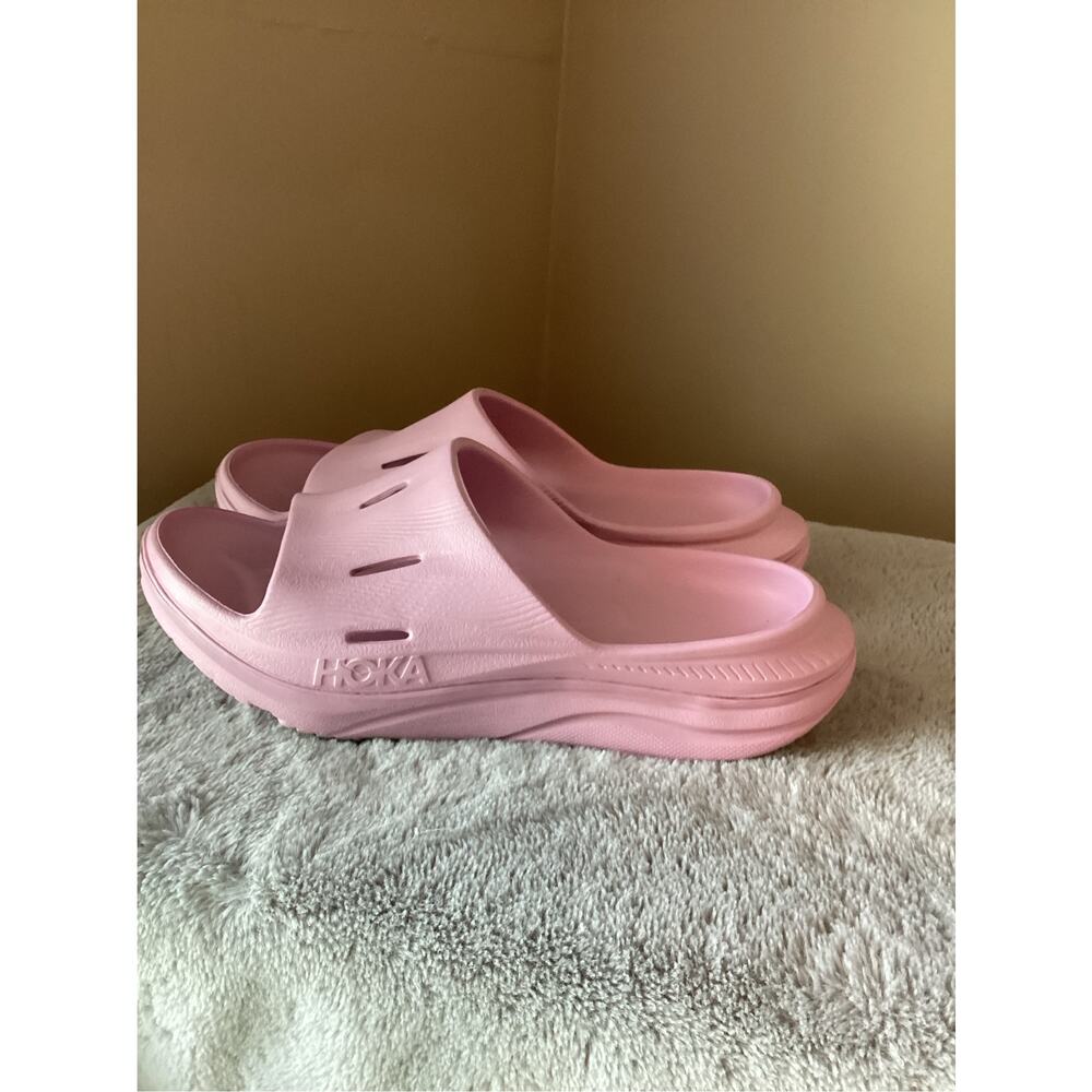 Hoka One One Ora Recovery Slide 3 Sandals Comfort Women's Pink Size M8/W10 - Picture 5 of 10